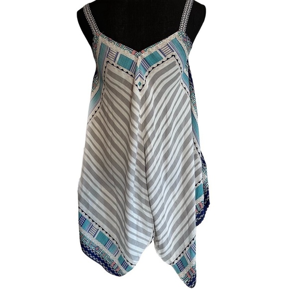 3x25* Maurices Handkerchief Top Sundress Tunic LooseFit Spaguetti Strap Blue XS - Picture 6 of 12